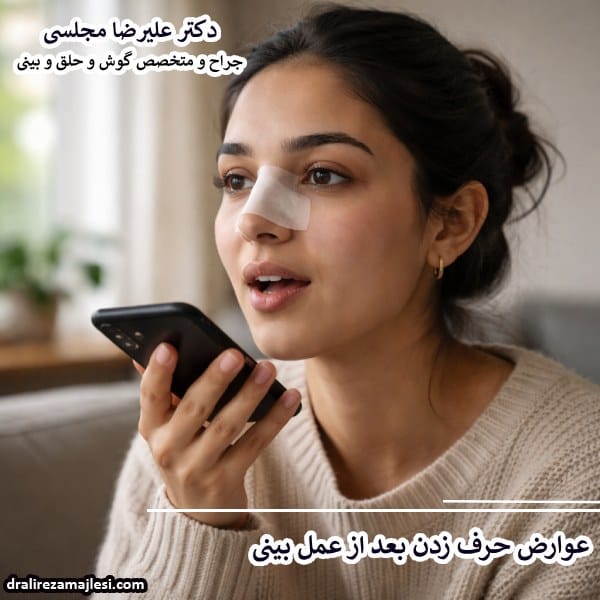 عوارض حرف زدن بعد از عمل بینی